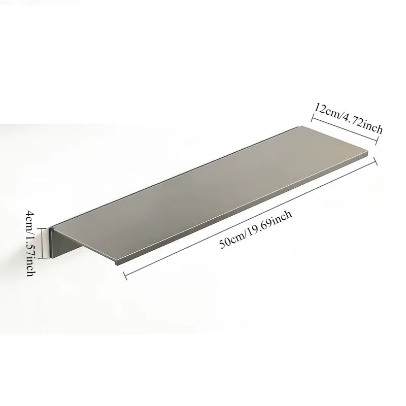 Aluminum Alloy Living Room Floating Shelves No Drilling Bedroom Decoration Wall Shelves Bathroom Shelf Books Plants Ledge