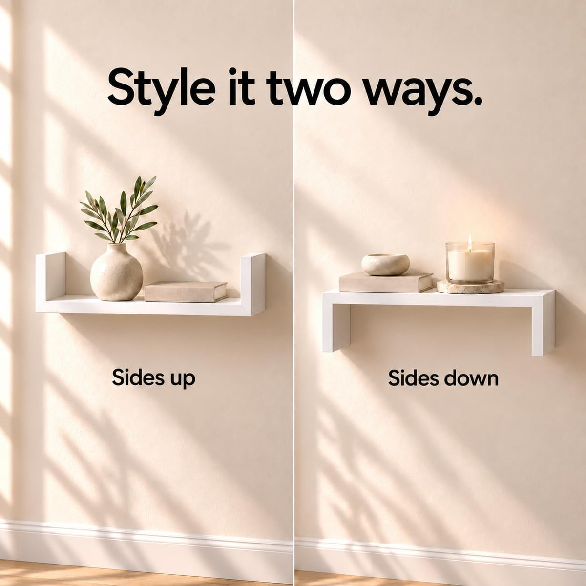 White floating shelves, set of 4 – view 5