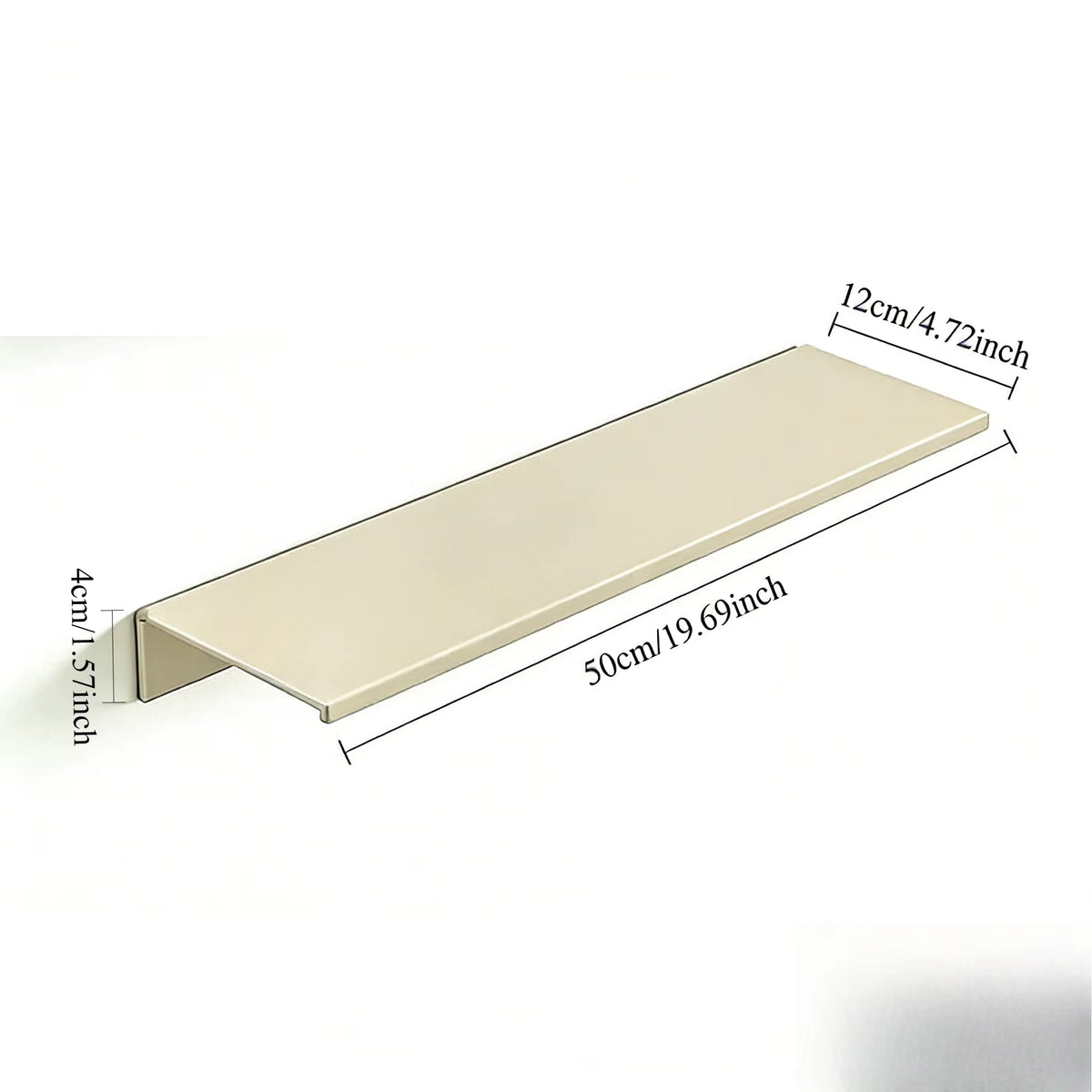 Aluminum Alloy Living Room Floating Shelves No Drilling Bedroom Decoration Wall Shelves Bathroom Shelf Books Plants Ledge