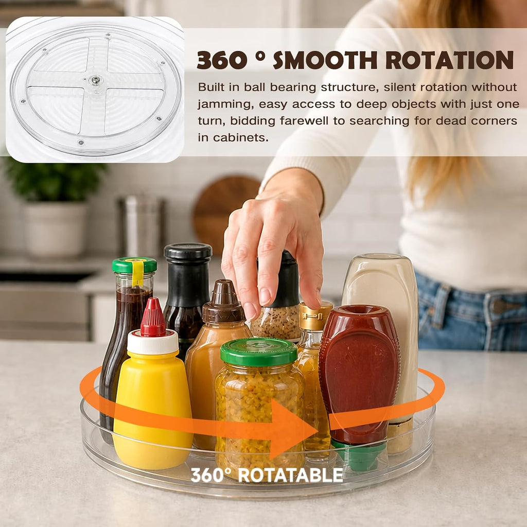 Lazy Susan Cupboard Organiser, Rotating Spice Rack