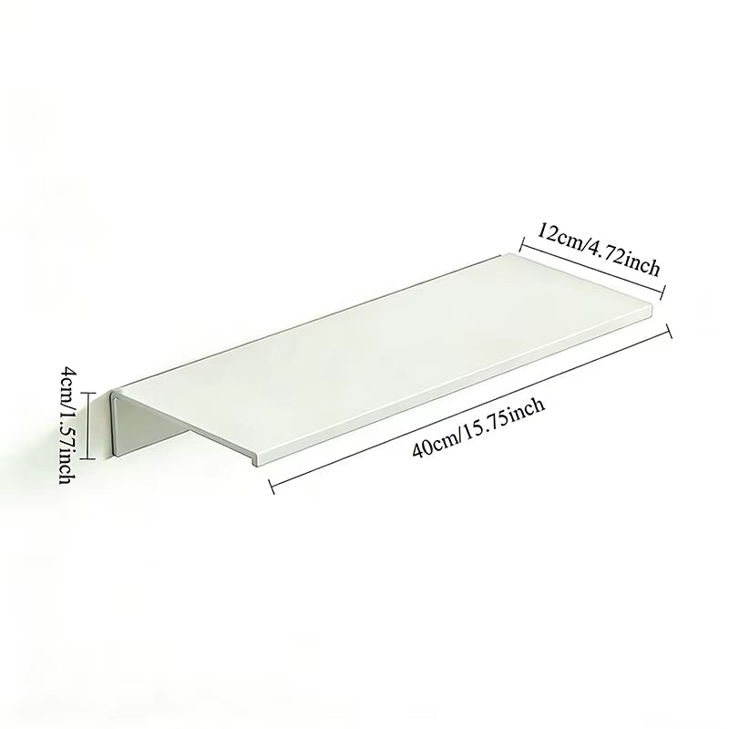 Aluminum Alloy Living Room Floating Shelves No Drilling Bedroom Decoration Wall Shelves Bathroom Shelf Books Plants Ledge