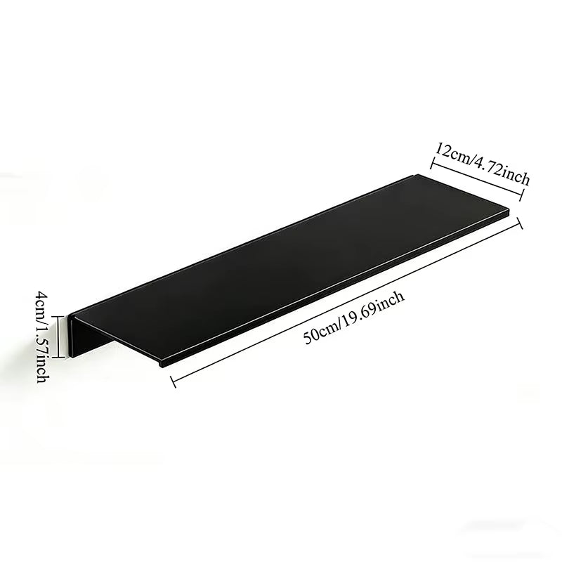 Aluminum Alloy Living Room Floating Shelves No Drilling Bedroom Decoration Wall Shelves Bathroom Shelf Books Plants Ledge