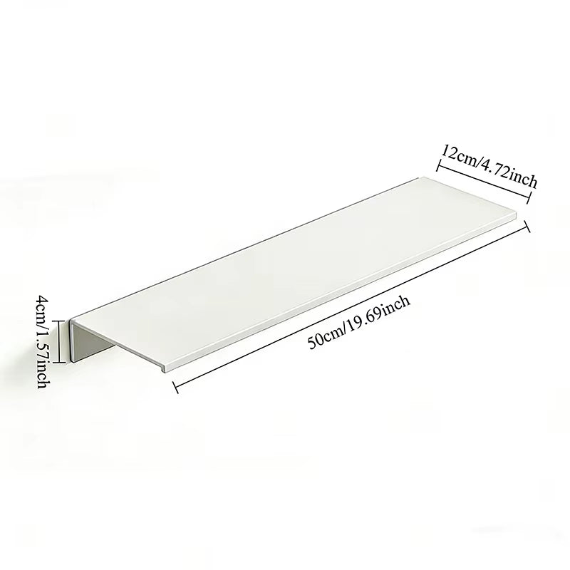 Aluminum Alloy Living Room Floating Shelves No Drilling Bedroom Decoration Wall Shelves Bathroom Shelf Books Plants Ledge