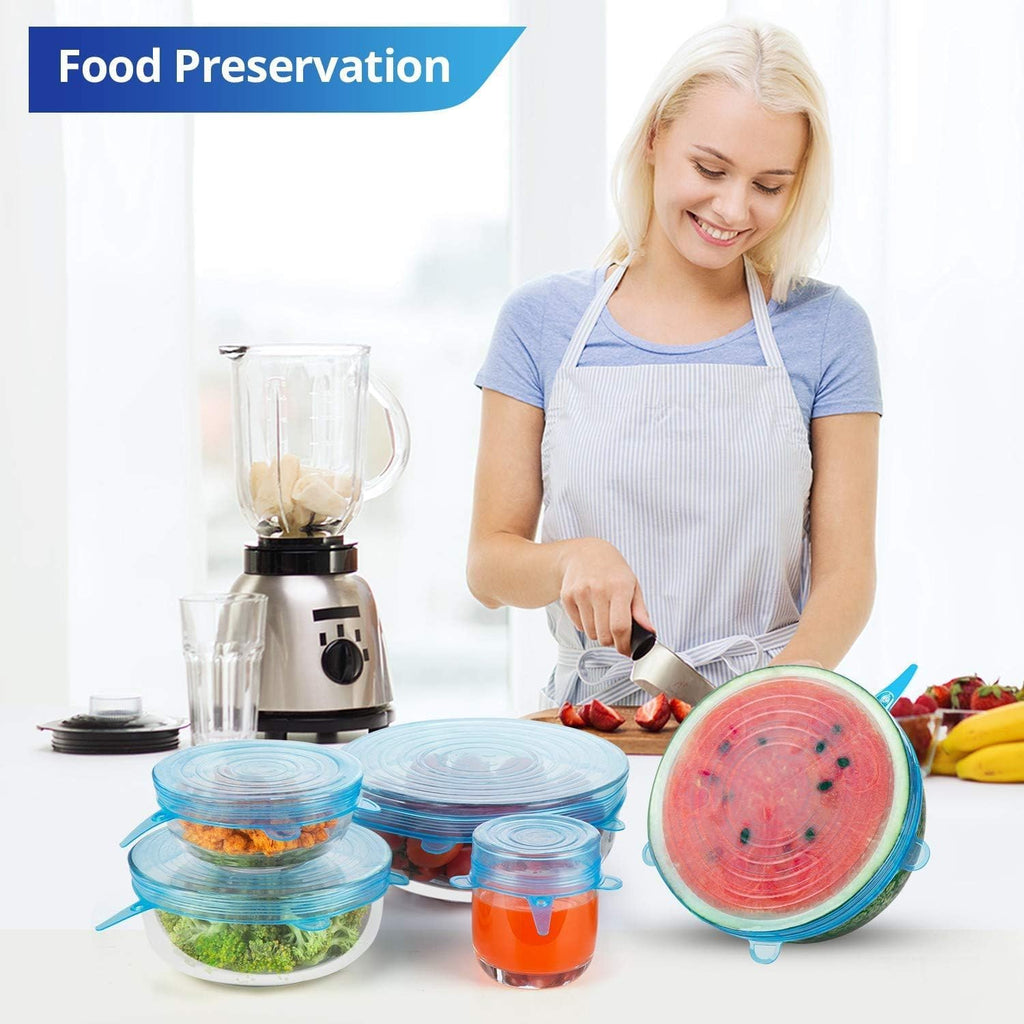 Silicone Stretch Lids, 12PCS Zero Waste Reusable Container Covers