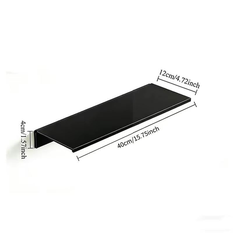 Aluminum Alloy Living Room Floating Shelves No Drilling Bedroom Decoration Wall Shelves Bathroom Shelf Books Plants Ledge