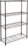 4-Shelf Steel Storage Unit in black