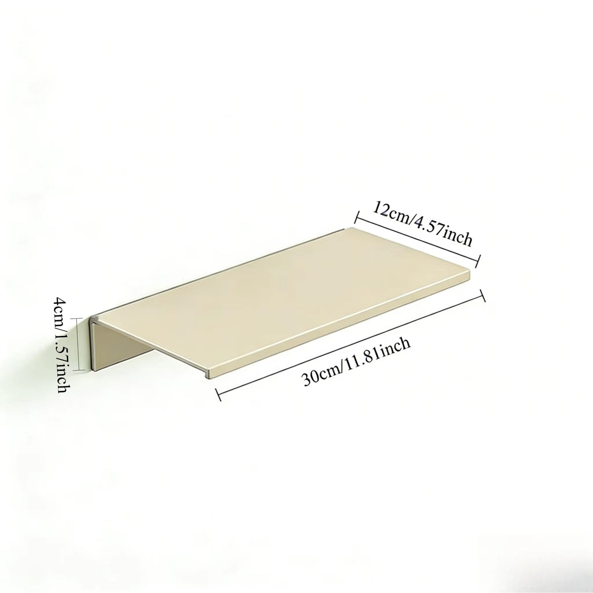 Aluminum Alloy Living Room Floating Shelves No Drilling Bedroom Decoration Wall Shelves Bathroom Shelf Books Plants Ledge