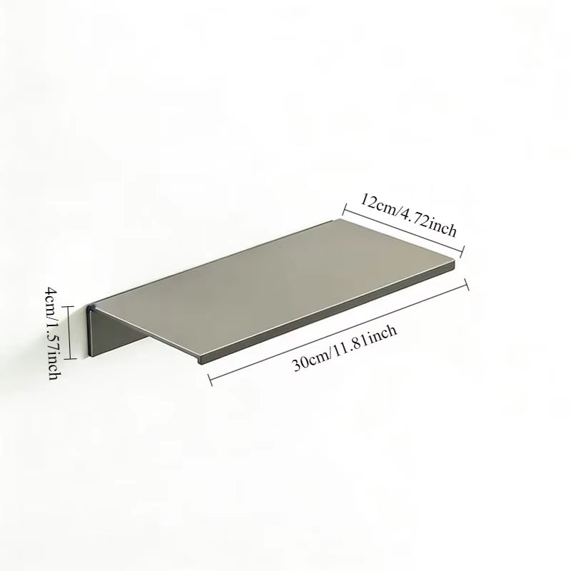 Aluminum Alloy Living Room Floating Shelves No Drilling Bedroom Decoration Wall Shelves Bathroom Shelf Books Plants Ledge