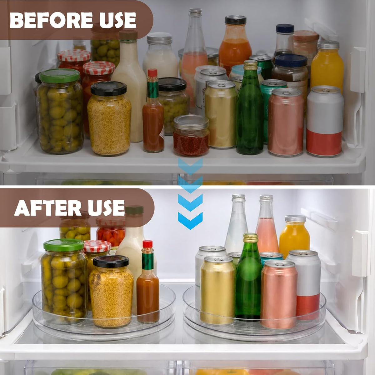 Lazy Susan Cupboard Organiser, Rotating Spice Rack