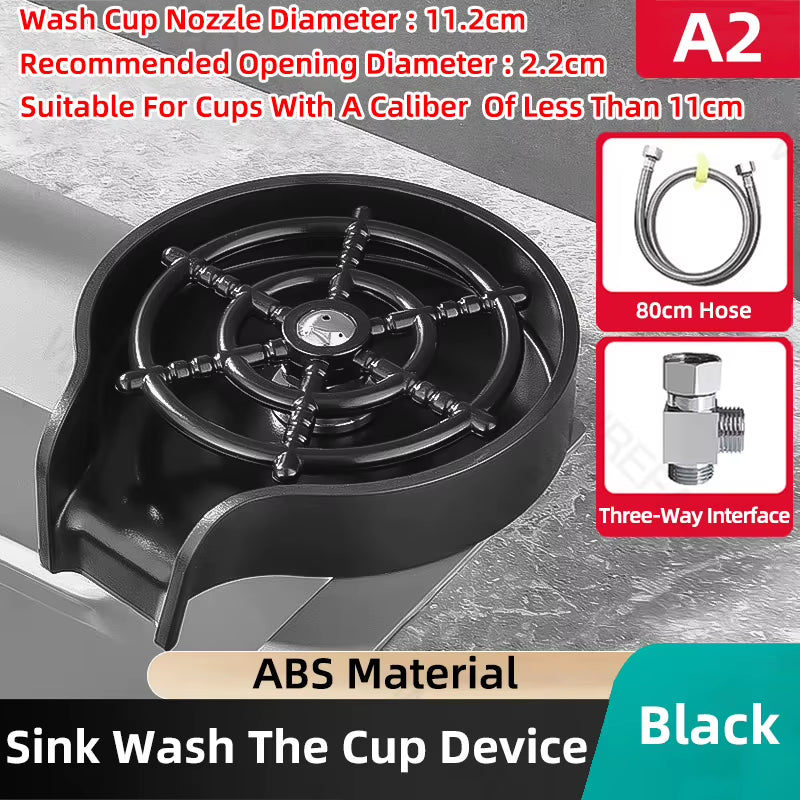 Kitchen Sink Glass Rinser Faucet Cup Rinser for Kitchen Sinks Bottle Washer Kitchen Sink Accessories Stainless Steel