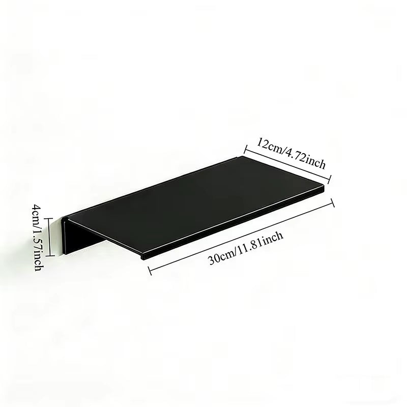 Aluminum Alloy Living Room Floating Shelves No Drilling Bedroom Decoration Wall Shelves Bathroom Shelf Books Plants Ledge