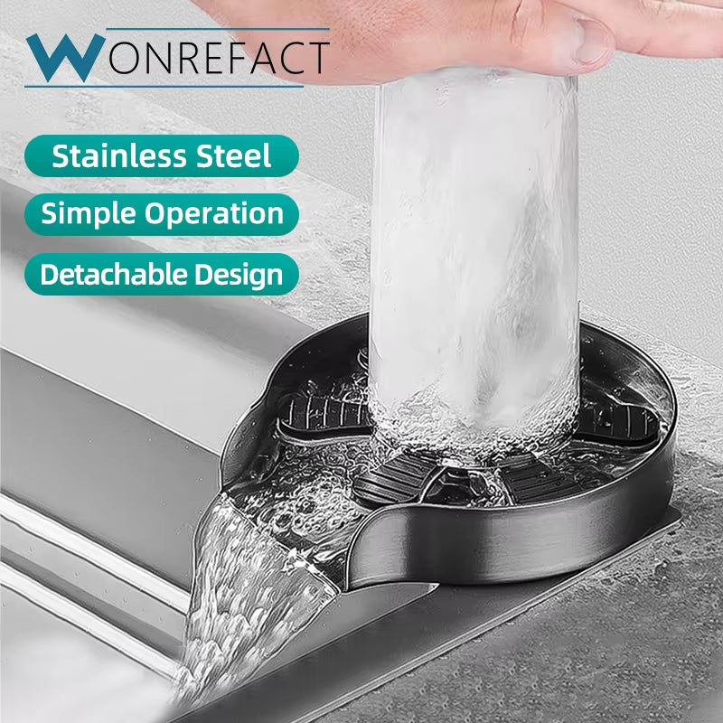 Kitchen Sink Glass Rinser Faucet Cup Rinser for Kitchen Sinks Bottle Washer Kitchen Sink Accessories Stainless Steel