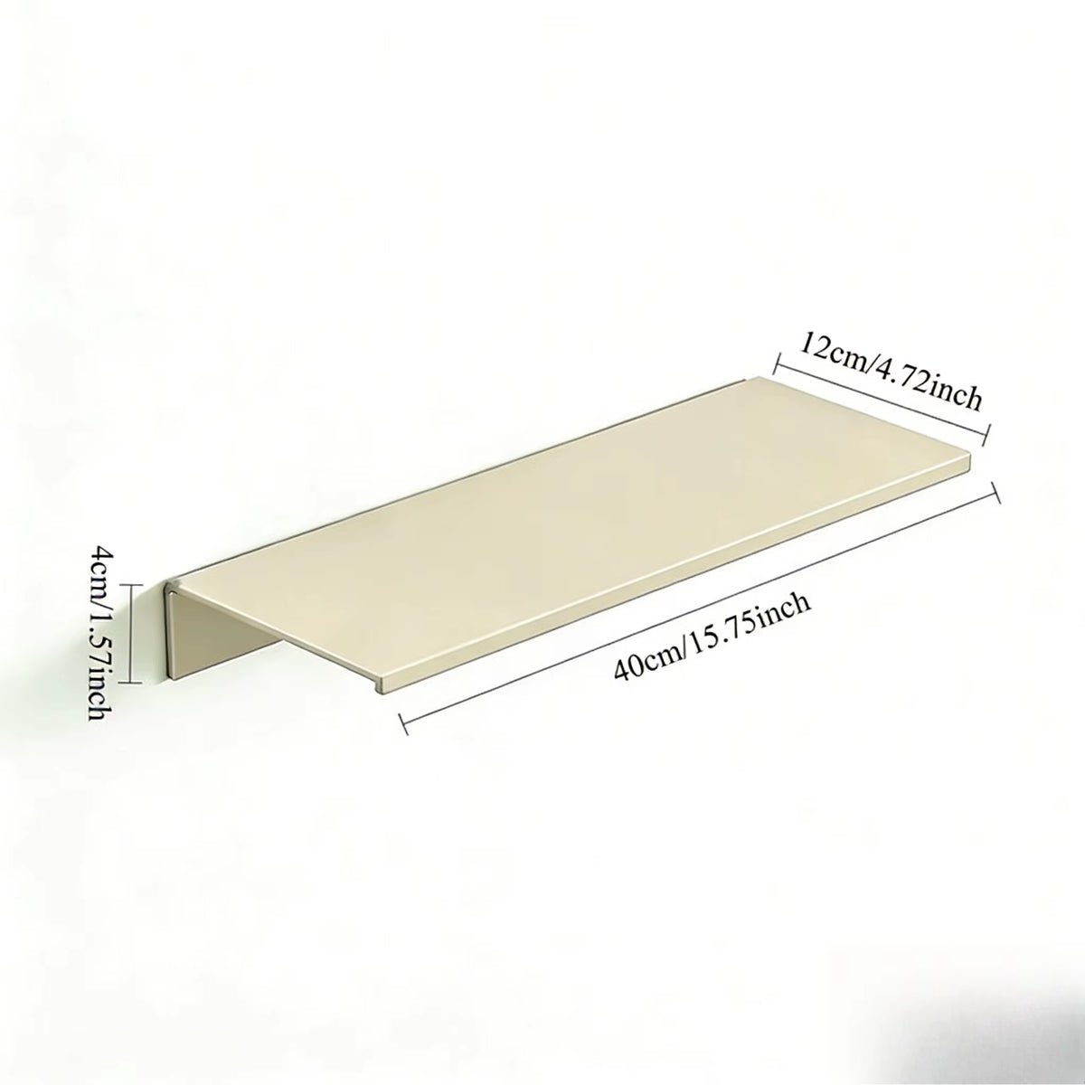 Aluminum Alloy Living Room Floating Shelves No Drilling Bedroom Decoration Wall Shelves Bathroom Shelf Books Plants Ledge