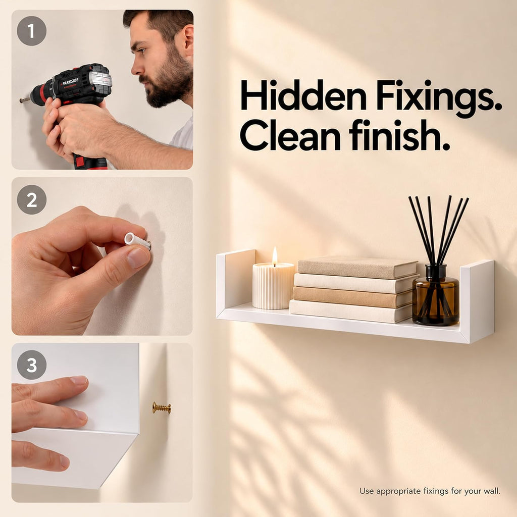 White floating shelves, set of 4 – view 9
