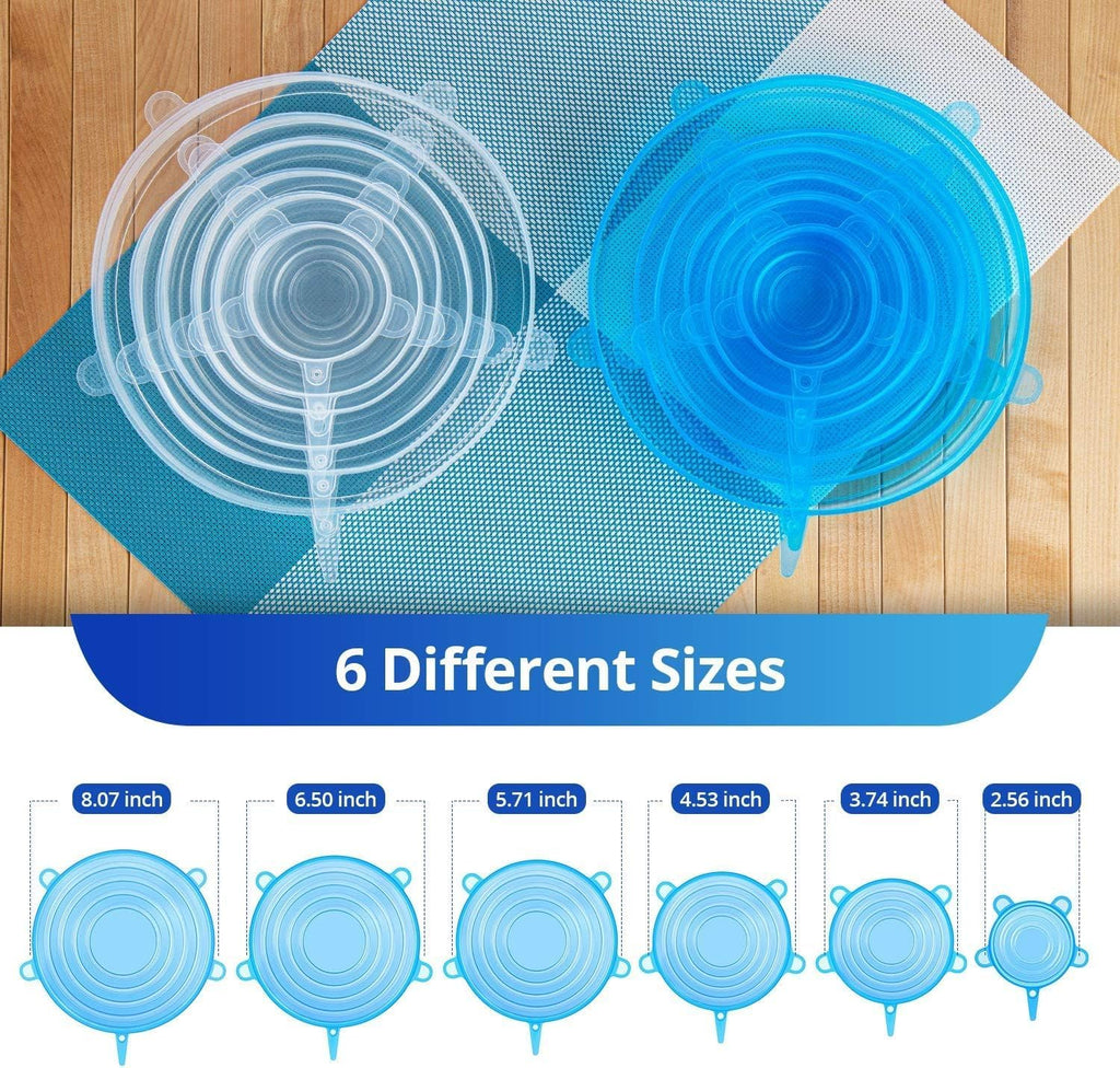 Silicone Stretch Lids, 12PCS Zero Waste Reusable Container Covers