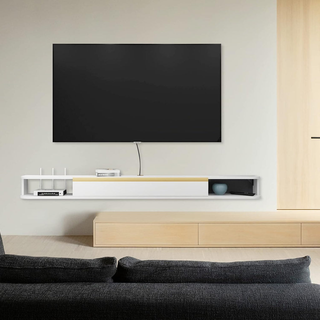 White floating TV stand, 120cm – view 8