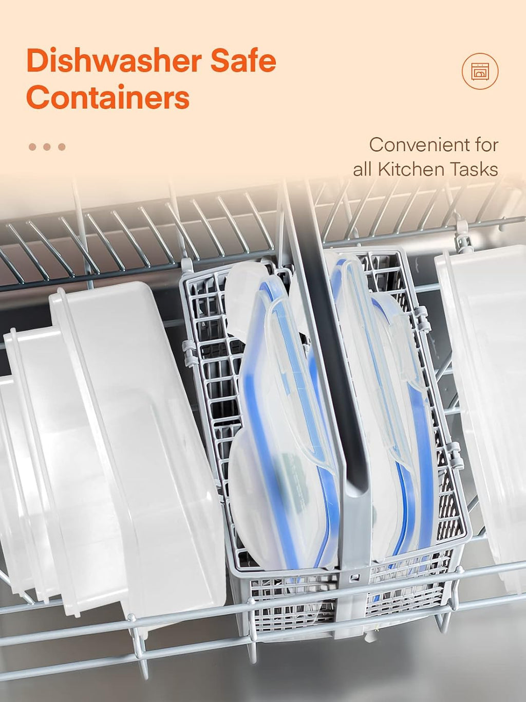 Food Containers, 8 PCS Plastic Airtight Food Storage Containers