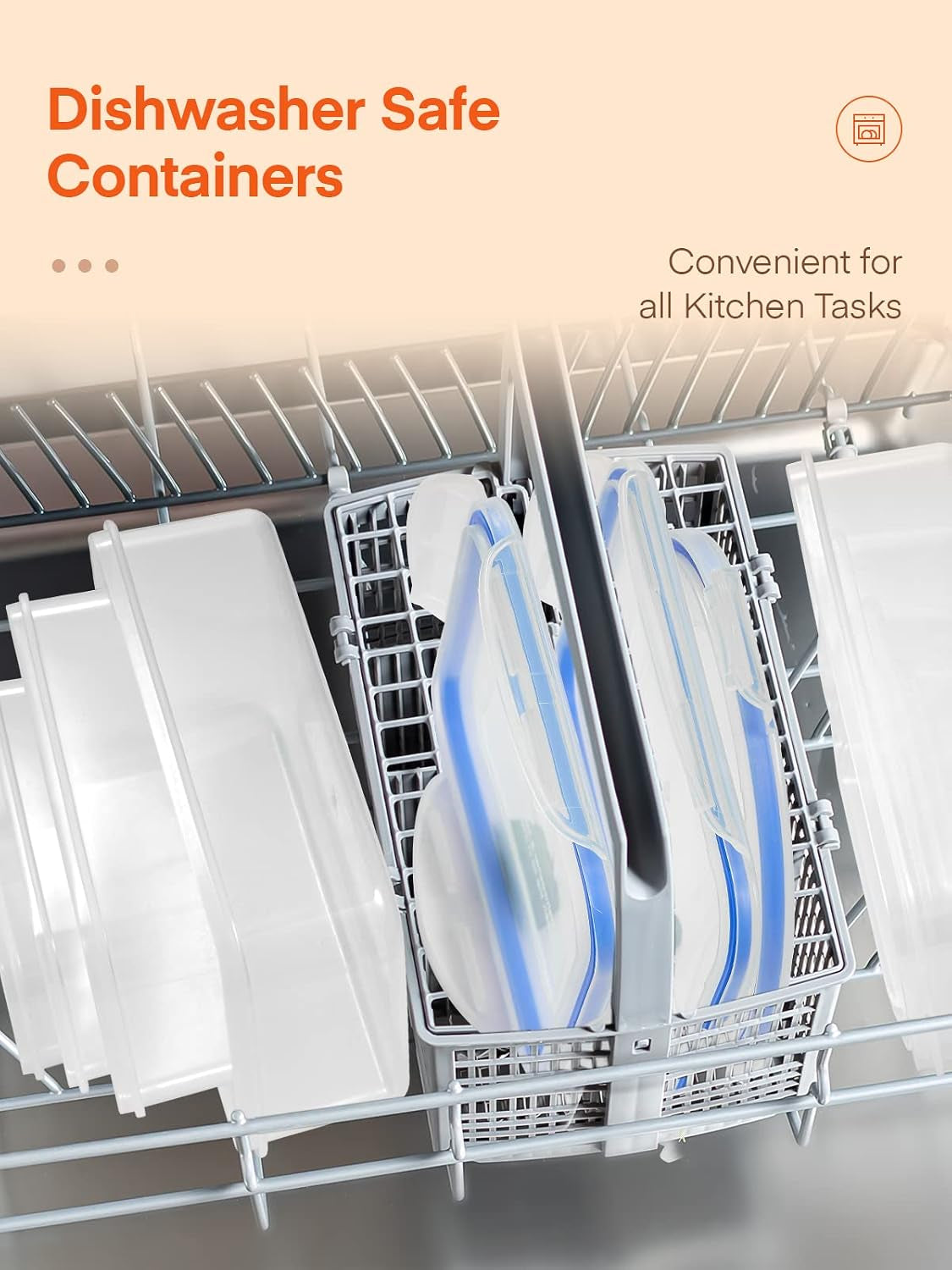 Food Containers, 8 PCS Plastic Airtight Food Storage Containers