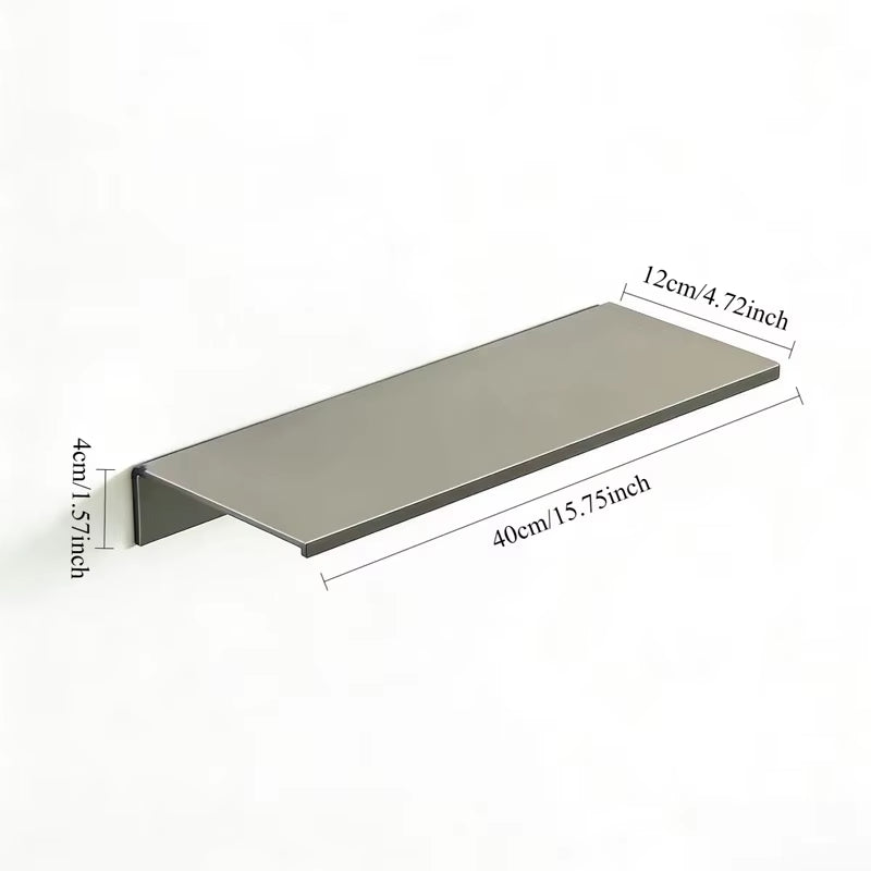 Aluminum Alloy Living Room Floating Shelves No Drilling Bedroom Decoration Wall Shelves Bathroom Shelf Books Plants Ledge