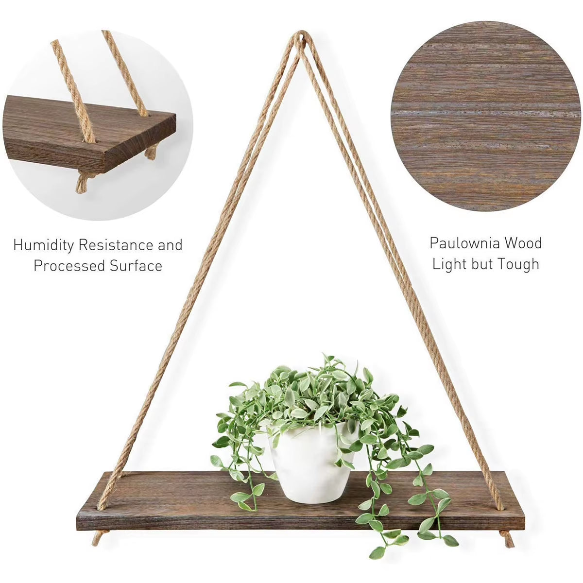 Macrame hanging shelf – view 7