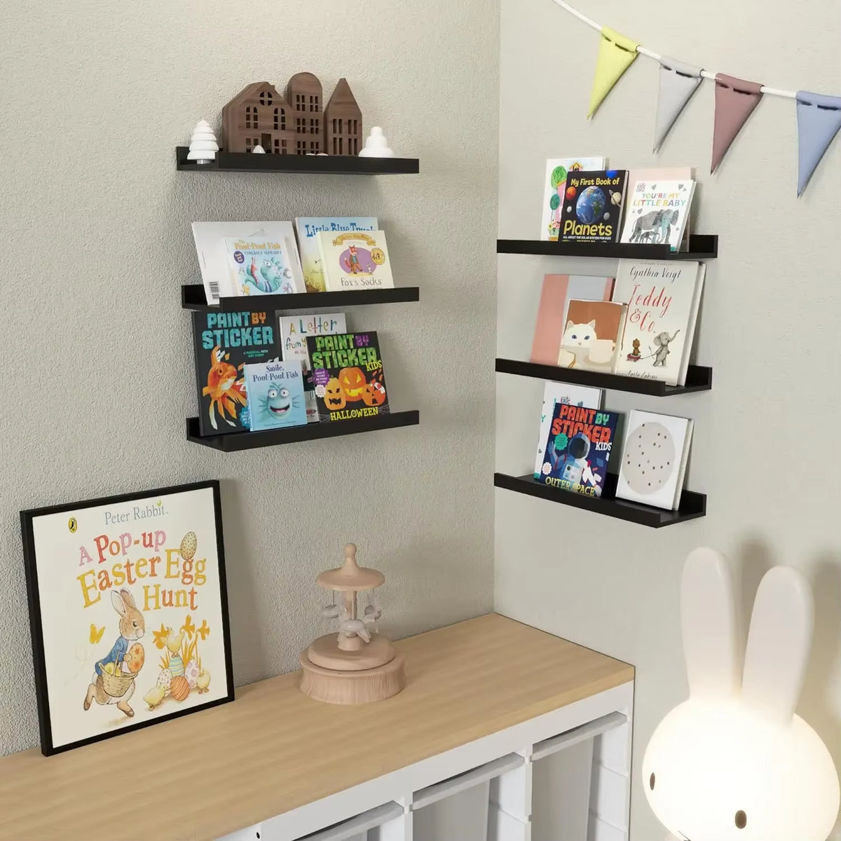 Aluminum Alloy Living Room Floating Shelves No Drilling Bedroom Decoration Wall Shelves Bathroom Shelf Books Plants Ledge